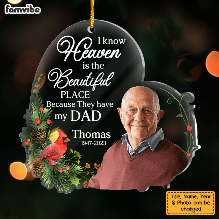 Personalized Memorial Gift I Know Heaven Is A Beautiful Place Ornament 30188 1