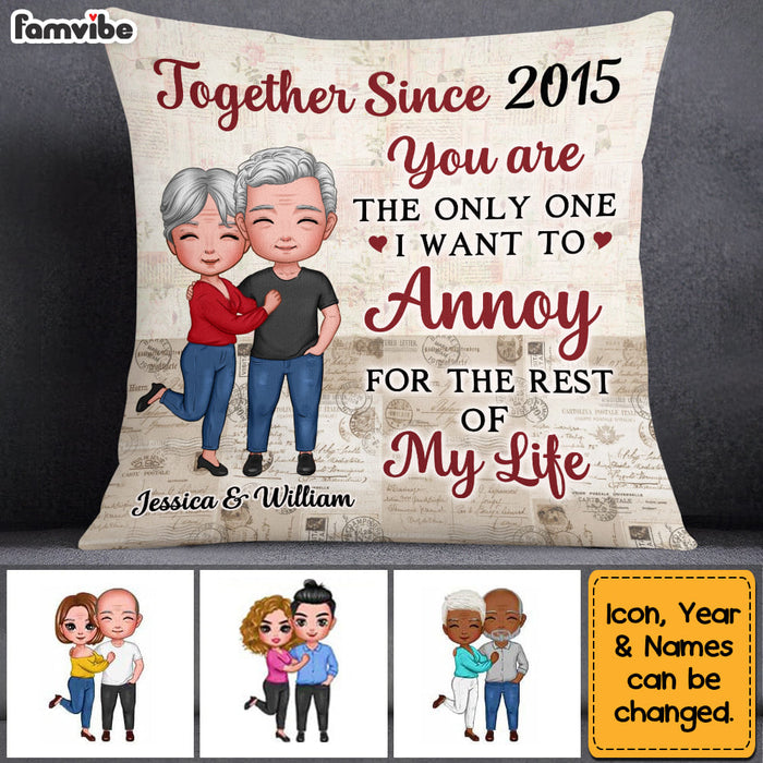 Personalized Couple For The Rest Of My Life Pillow NB221 30O53 1