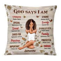 Personalized God Says I Am Sunflowers Pillow NB226 32O53 thumb 1