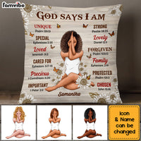 Personalized God Says I Am Sunflowers Pillow NB226 32O53 thumb 1