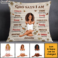 Personalized God Says I Am Sunflowers Pillow NB226 32O53 thumb 1