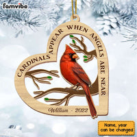Personalized Memo Cardinal Appear When Angels Are Near Ornament NB223 30O28 thumb 1