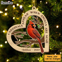 Personalized Memo Cardinal Appear When Angels Are Near Ornament NB223 30O28 thumb 1