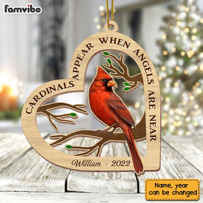 Personalized Memo Cardinal Appear When Angels Are Near Ornament NB223 30O28 1