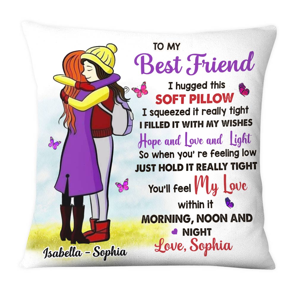 Personalized Friends Hug Pillow NB231 36O28 Primary Mockup