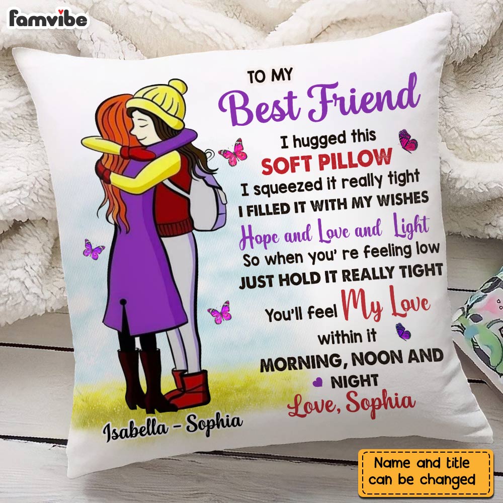 Personalized Friends Hug Pillow NB231 36O28 Primary Mockup