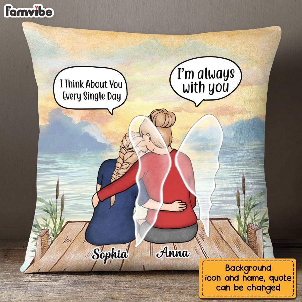 Personalized Memorial Mother and Daughter In Conversation Pillow NB232 36O28 Primary Mockup