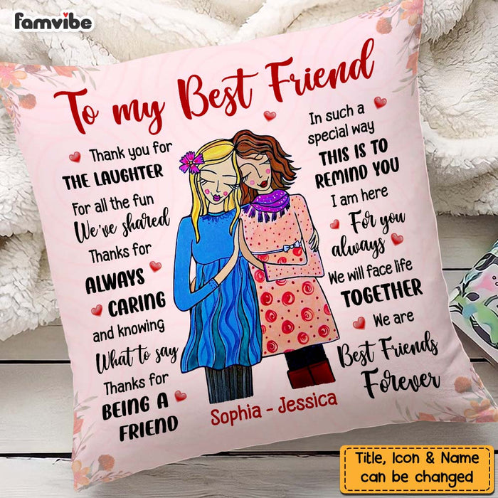 Personalized To My Friends Thank You For Pillow NB231 30O47 1