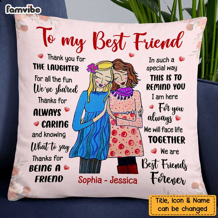 Personalized To My Friends Thank You For Pillow NB231 30O47 1