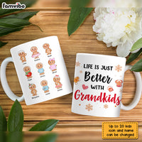 Personalized Grandma Life Better With Grandkids Ginger Breads Mug NB232 30O28 thumb 1