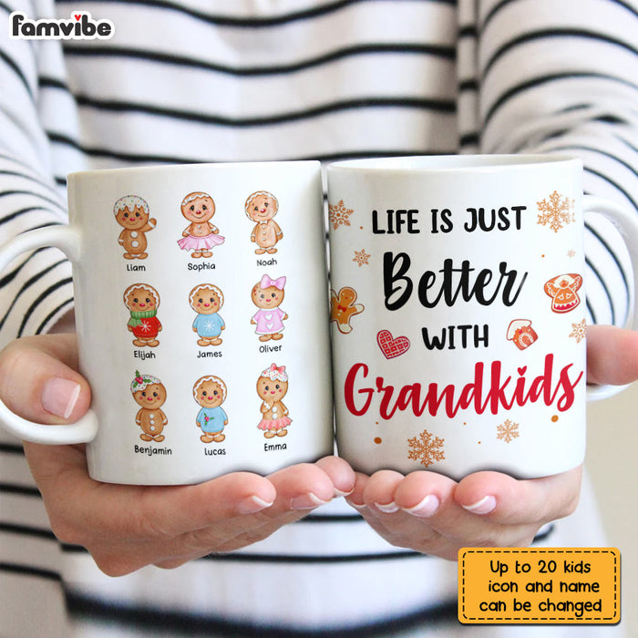 Personalized Grandma Life Better With Grandkids Ginger Breads Mug NB232 30O28 1