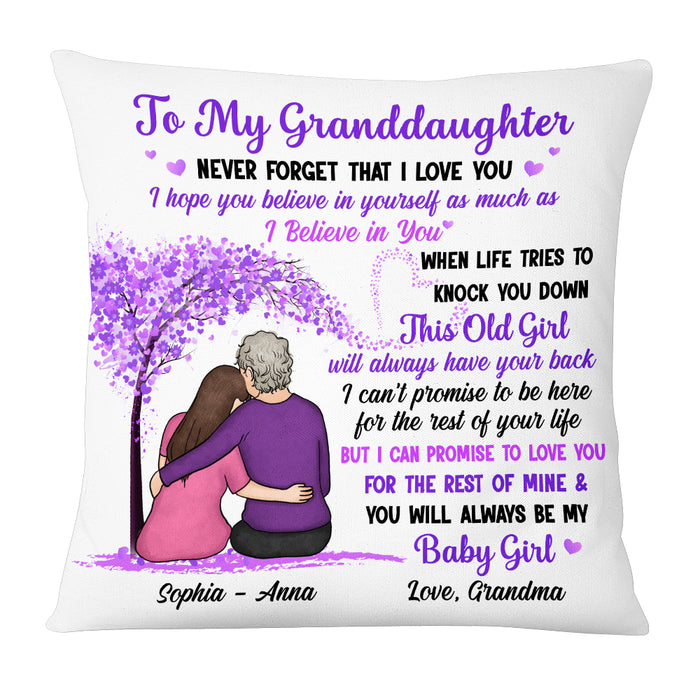 Personalized To My Granddaughter From Grandma Purple Tree Pillow NB231 58O53 1