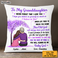 Personalized To My Granddaughter From Grandma Purple Tree Pillow NB231 58O53 thumb 1