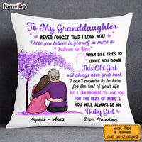 Personalized To My Granddaughter From Grandma Purple Tree Pillow NB231 58O53 thumb 1