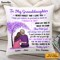Personalized To My Granddaughter From Grandma Purple Tree Pillow NB231 58O53 thumb 1