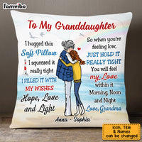 Personalized To My Granddaughter From Grandma Hug This Pillow NB232 58O53 thumb 1