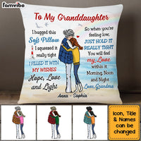 Personalized To My Granddaughter From Grandma Hug This Pillow NB232 58O53 thumb 1