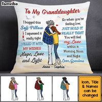 Personalized To My Granddaughter From Grandma Hug This Pillow NB232 58O53 thumb 1
