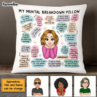 Personalized Mental Health Breakdown Affirmations Pillow NB233 58O47 thumb 1