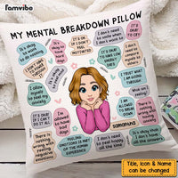 Personalized Mental Health Breakdown Affirmations Pillow NB233 58O47 thumb 1