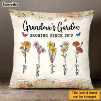 Personalized Grandma's Garden Pillow NB241 30O47 thumb 1