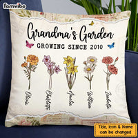 Personalized Grandma's Garden Pillow NB241 30O47 thumb 1