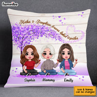 Personalized Mother Daughter Forever Linked Together Pillow NB242 30O53 thumb 1