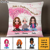 Personalized Mother Daughter Forever Linked Together Pillow NB242 30O53 thumb 1