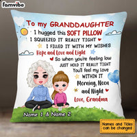 Personalized To Son Grandson Hug This Pillow FB183 95O34 thumb 1