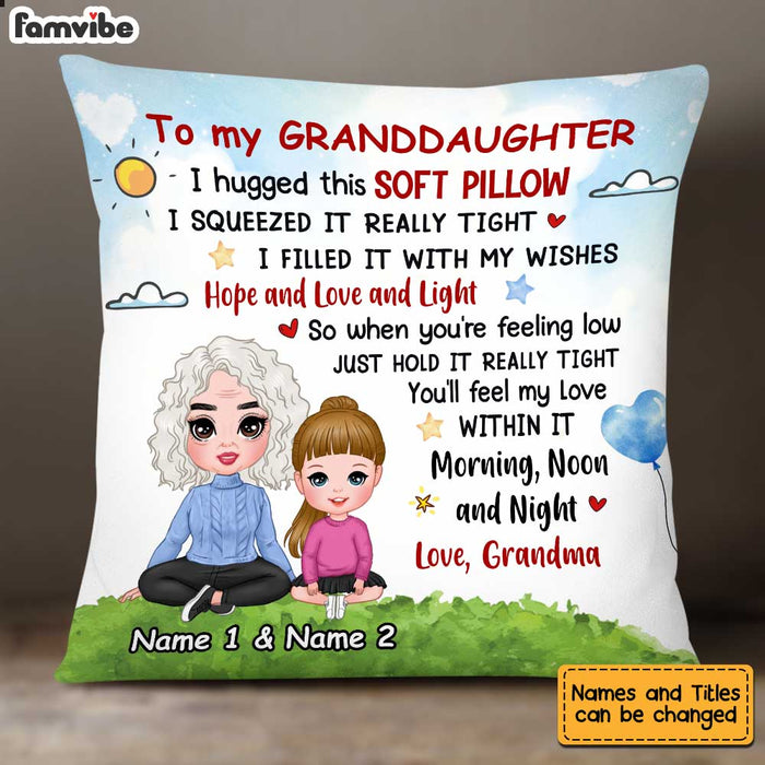 Personalized To Son Grandson Hug This Pillow FB183 95O34 - Famvibe