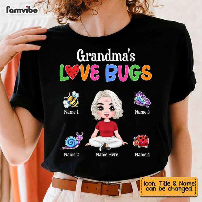 Personalized Mom Grandma Love Bugs T Shirt MR72 30O53 1