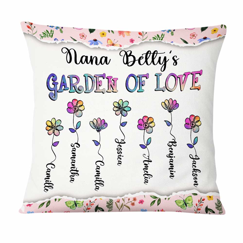 Personalized Grandma's Garden Of Love Pillow NB243 30O47 Primary Mockup