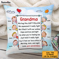 Personalized Grandma Hug This Drawing Pillow NB241 23O53 thumb 1