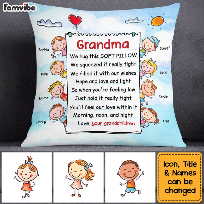 Personalized Grandma Hug This Drawing Pillow NB241 23O53 1