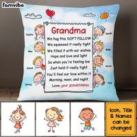 Personalized Grandma Hug This Drawing Pillow NB241 23O53 thumb 1