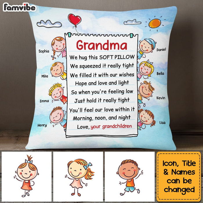 Personalized Grandma Hug This Drawing Pillow NB241 23O53 1