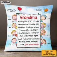 Personalized Grandma Hug This Drawing Pillow NB241 23O53 thumb 1