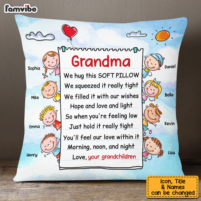 Personalized Grandma Hug This Drawing Pillow NB241 23O53 1