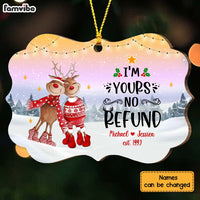 Personalized Couple Reindeer I'm Yours No Refund Benelux Ornament NB245 32O75 thumb 1