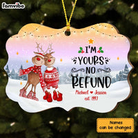Personalized Couple Reindeer I'm Yours No Refund Benelux Ornament NB245 32O75 thumb 1