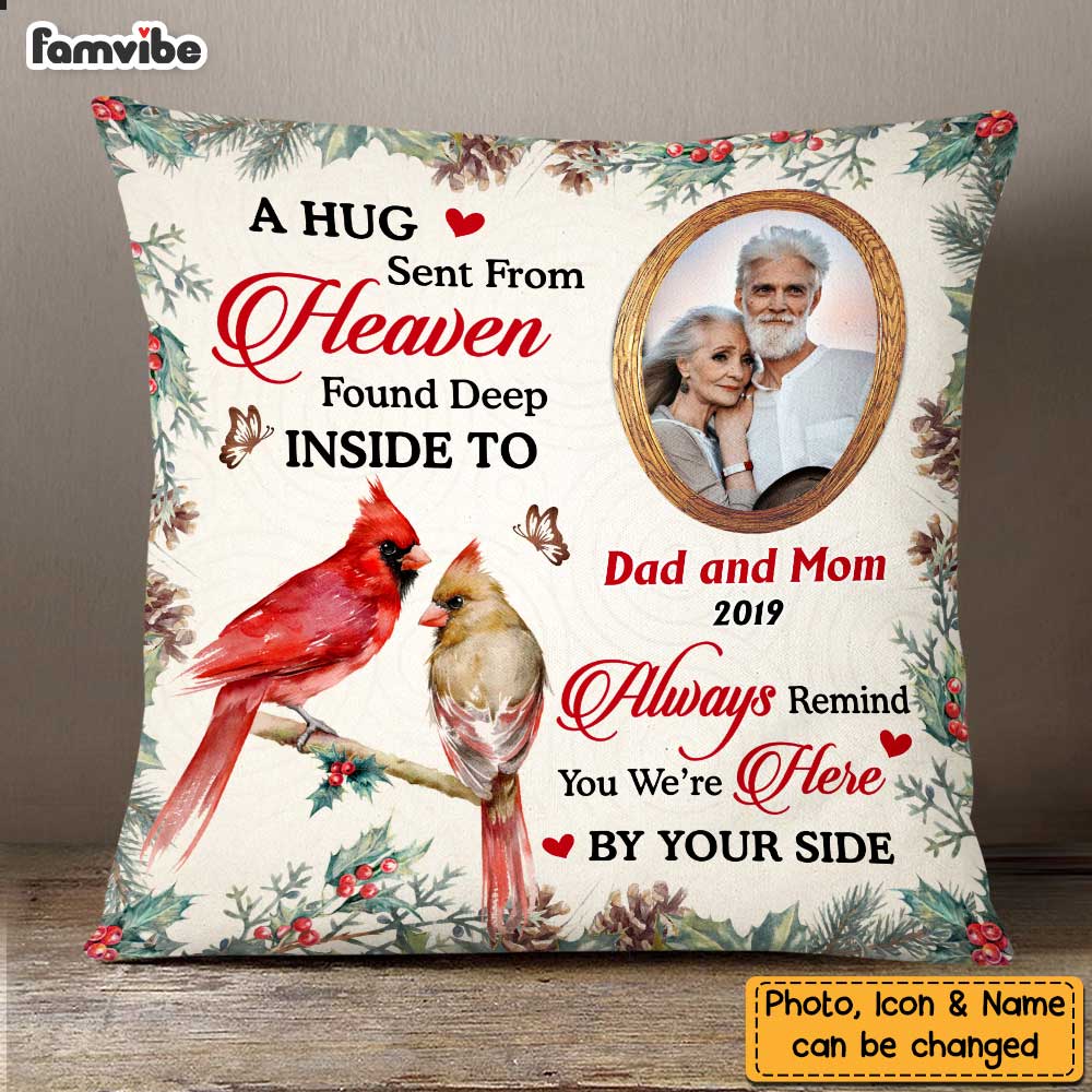 Personalized Cardinal A Hug Sent From Heaven Pillow NB251 58O47 Primary Mockup
