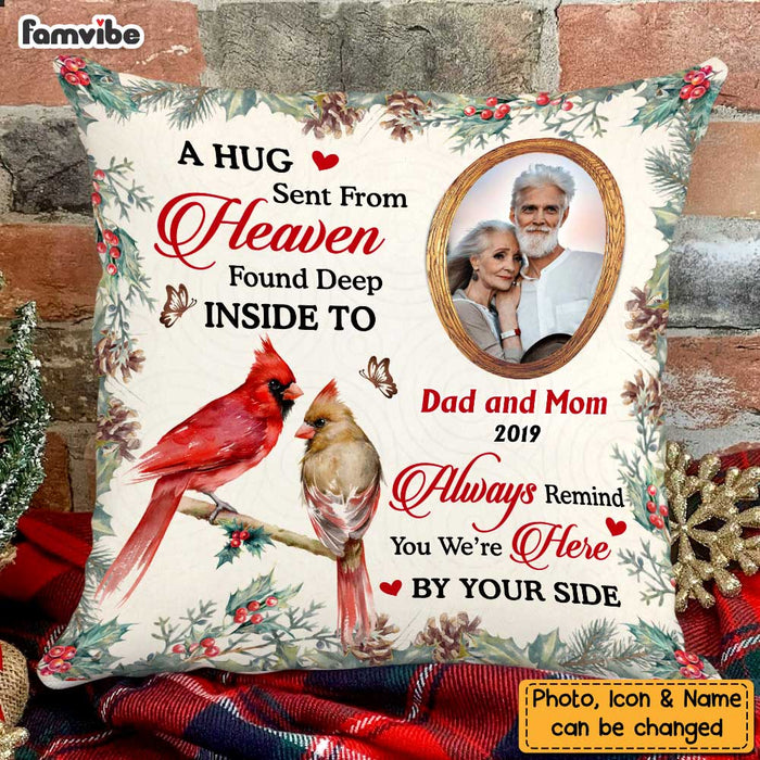 Personalized Cardinal A Hug Sent From Heaven Pillow NB251 58O47 1