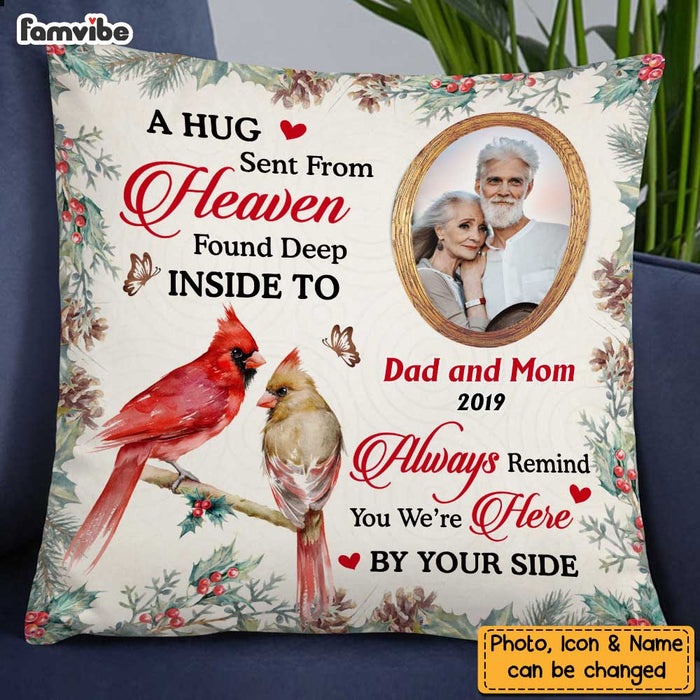 Personalized Cardinal A Hug Sent From Heaven Pillow NB251 58O47 1