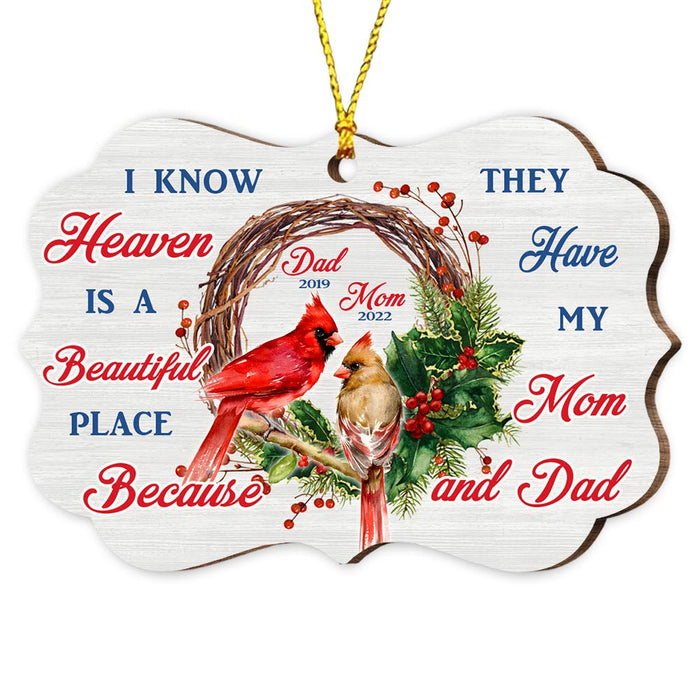 Personalized Memo Cardinal Heaven Is A Beautiful Place Benelux Ornament NB252 30O28 1