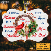 Personalized Memo Cardinal Heaven Is A Beautiful Place Benelux Ornament NB252 30O28 thumb 1