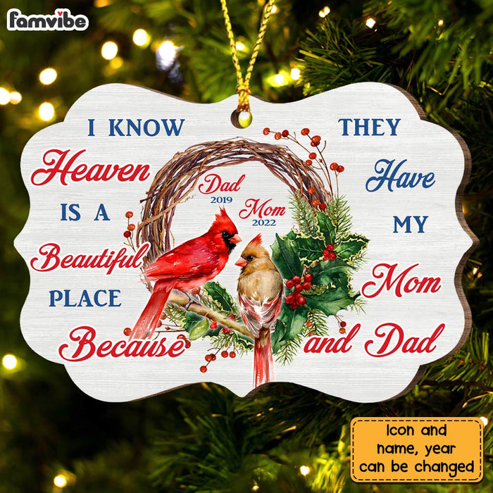Personalized Memo Cardinal Heaven Is A Beautiful Place Benelux Ornament NB252 30O28 1