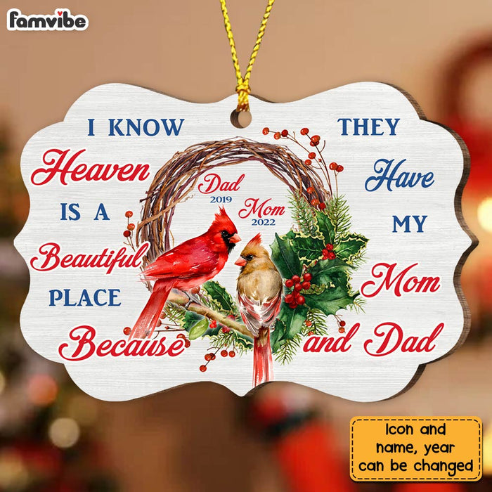 Personalized Memo Cardinal Heaven Is A Beautiful Place Benelux Ornament NB252 30O28 1