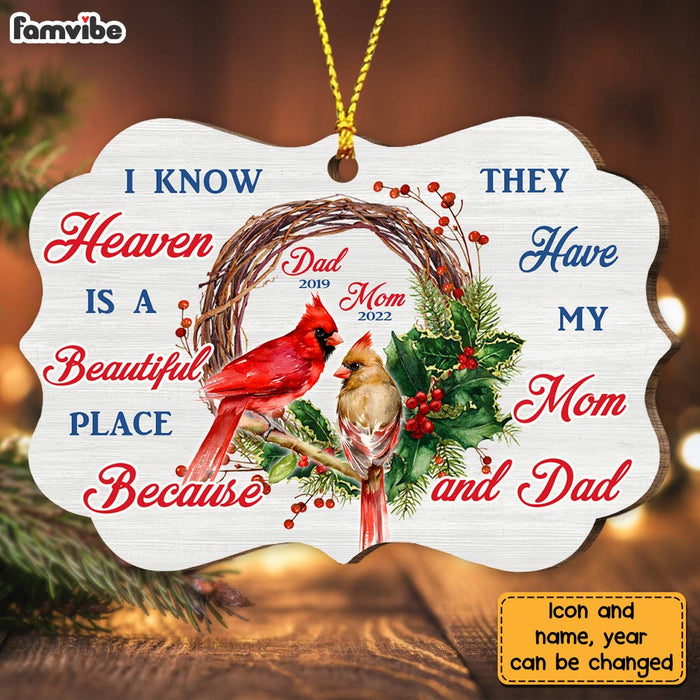 Personalized Memo Cardinal Heaven Is A Beautiful Place Benelux Ornament NB252 30O28 1