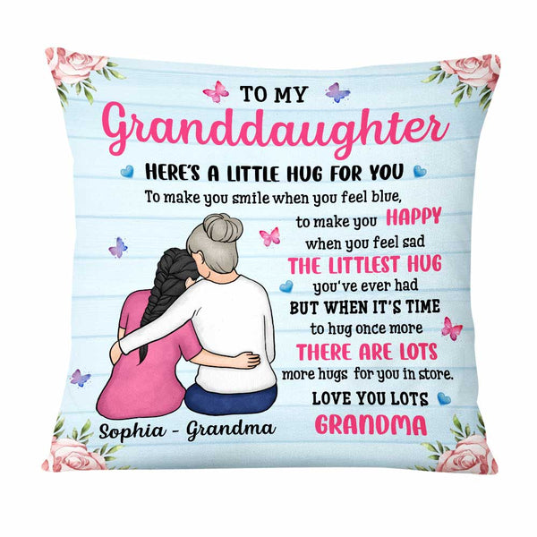 Personalized Snowman Granddaughter Christmas Pillow NB102 85O57 - Famvibe