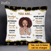 Personalized Daughter God Says You Are Bible Verse Prayer Pillow NB255 58O75 thumb 1